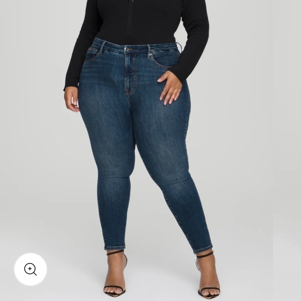 Good American Good Legs Skinny Jeans Dark Blue Wash 20